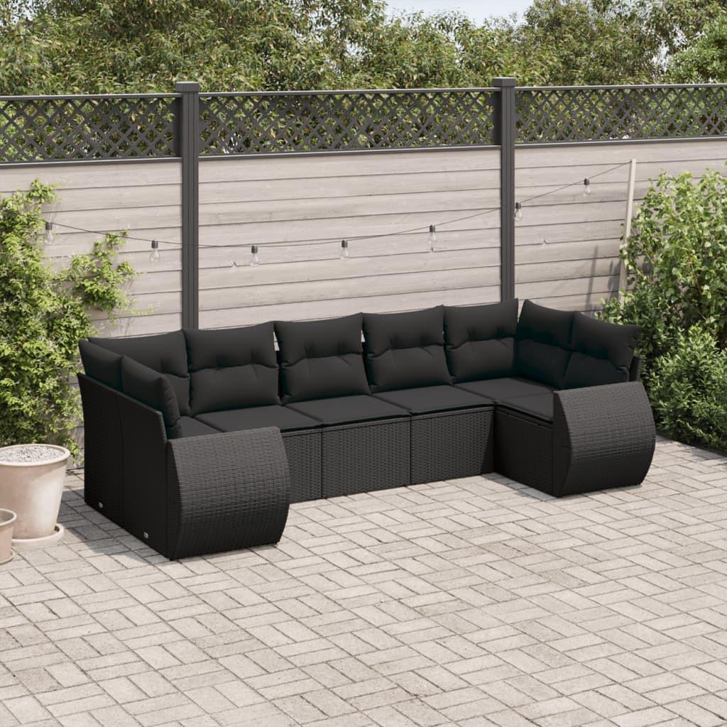 VidaXL set divano da giardino Polirattan  