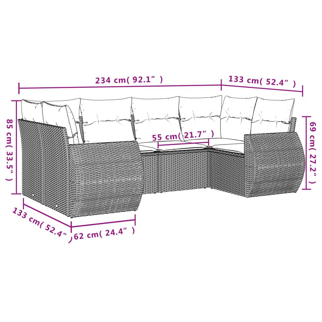 VidaXL Ensemble de canapés de jardin rotin synthétique  