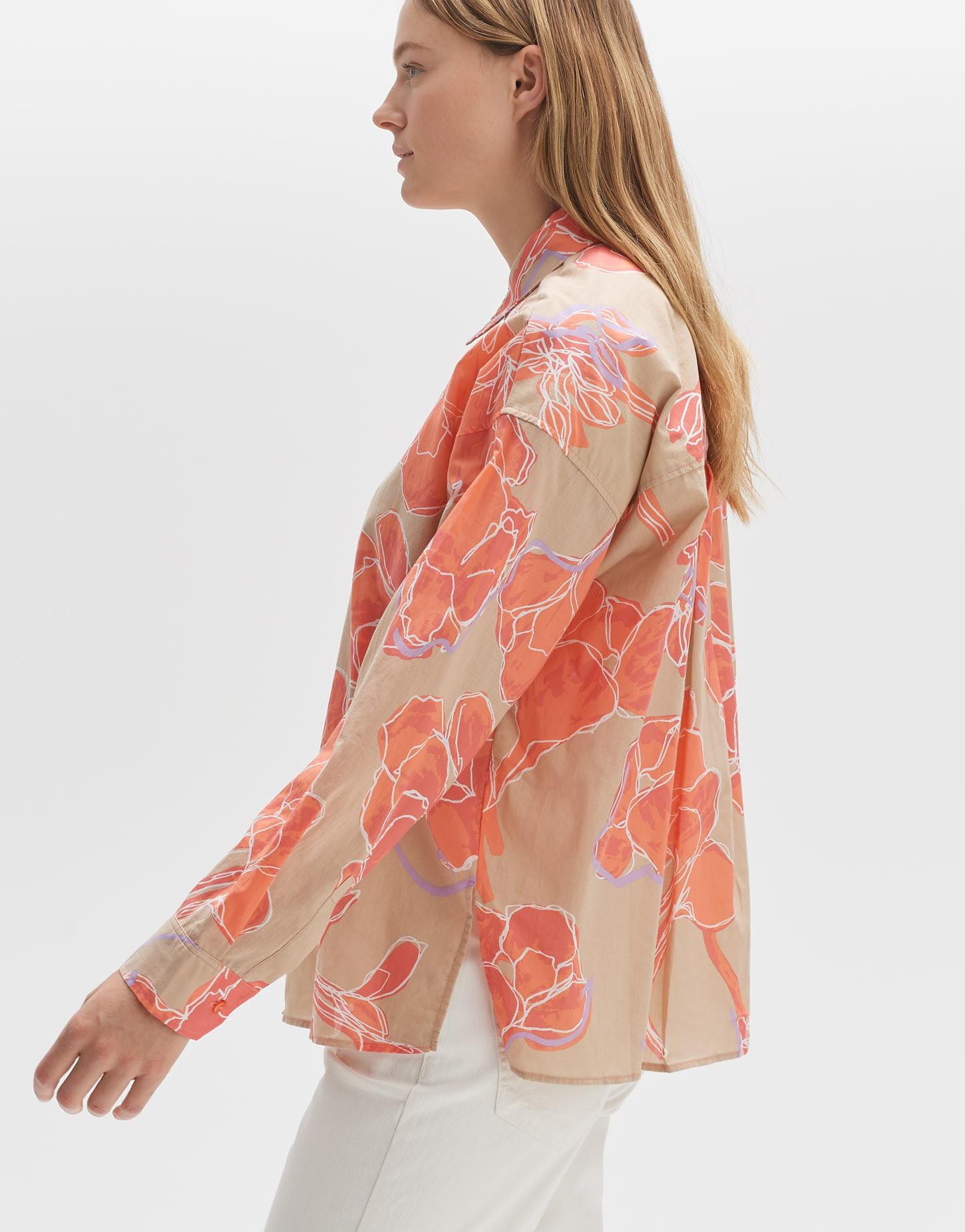 OPUS  Chemisier à chemise Fenlo bloom coupe droite 