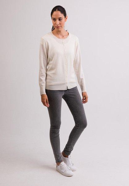 CASH-MERE.CH Kaschmir Rundhals Cardigan  