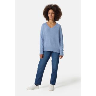 CASH-MERE.CH  Seide Kaschmir Oversize Style V-Ausschnitt Pullover 