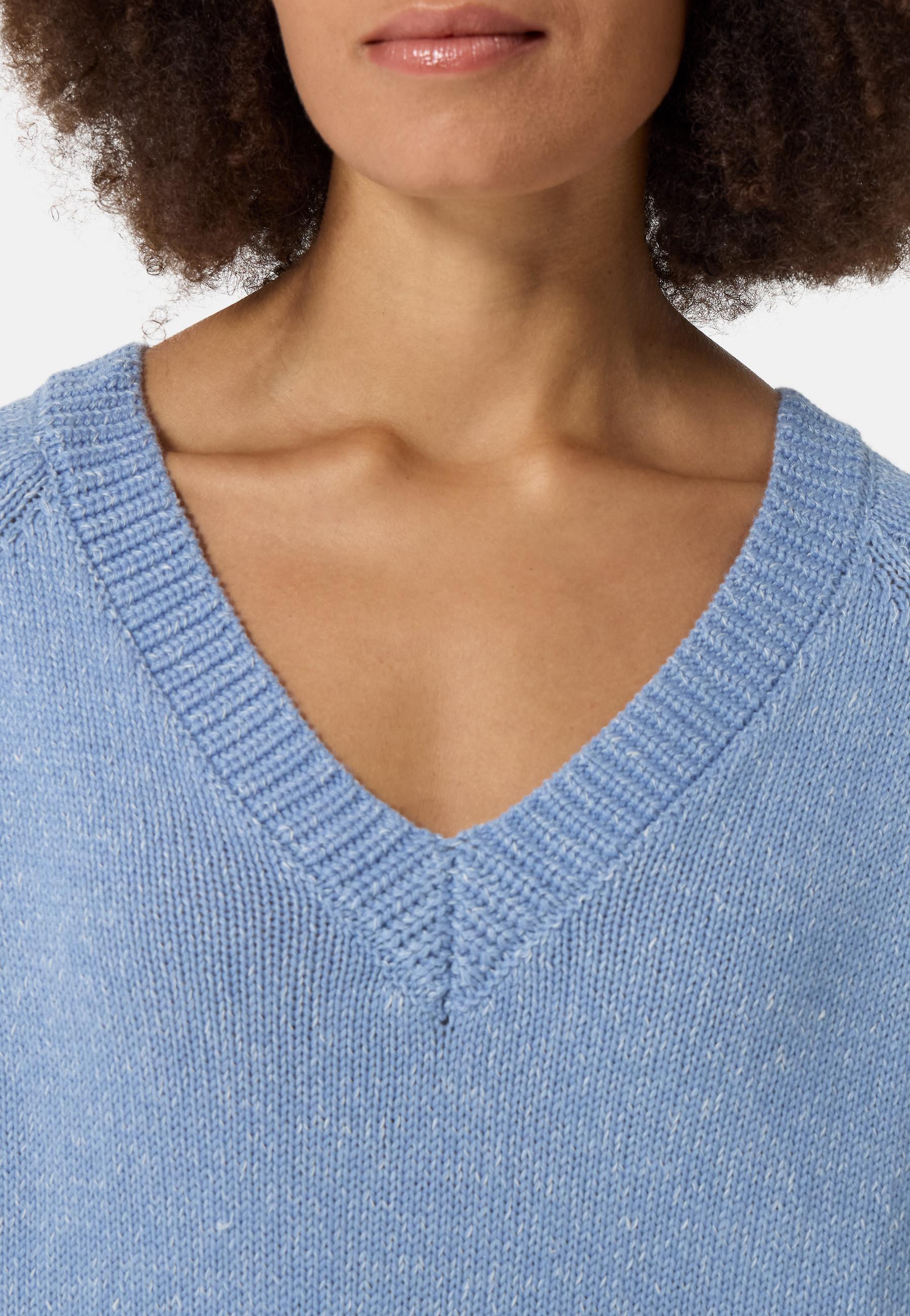 CASH-MERE.CH  Seide Kaschmir Oversize Style V-Ausschnitt Pullover 