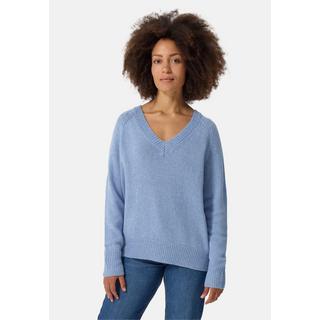 CASH-MERE.CH  Seide Kaschmir Oversize Style V-Ausschnitt Pullover 