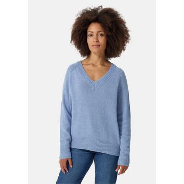 Seide Kaschmir Oversize Style V-Ausschnitt Pullover