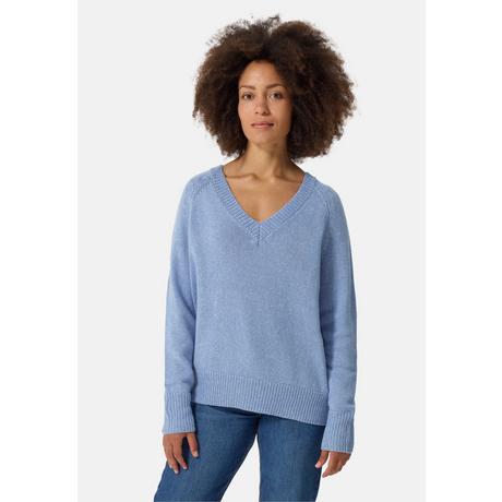 CASH-MERE.CH  Seide Kaschmir Oversize Style V-Ausschnitt Pullover 