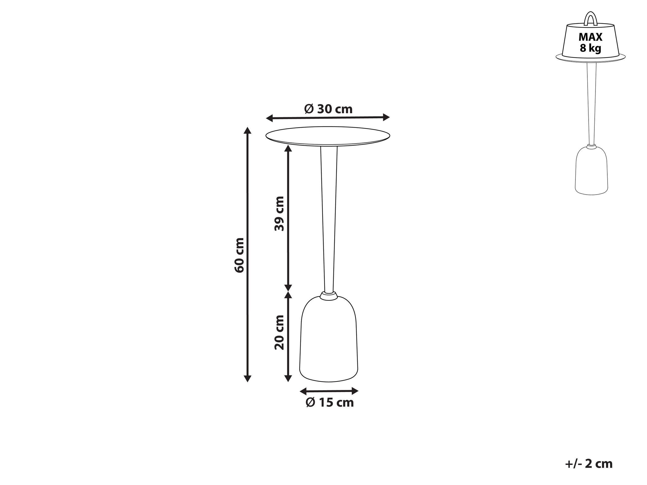 Beliani Beistelltisch aus Aluminium Modern SELWYN  