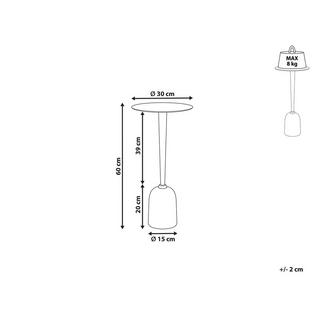 Beliani Beistelltisch aus Aluminium Modern SELWYN  