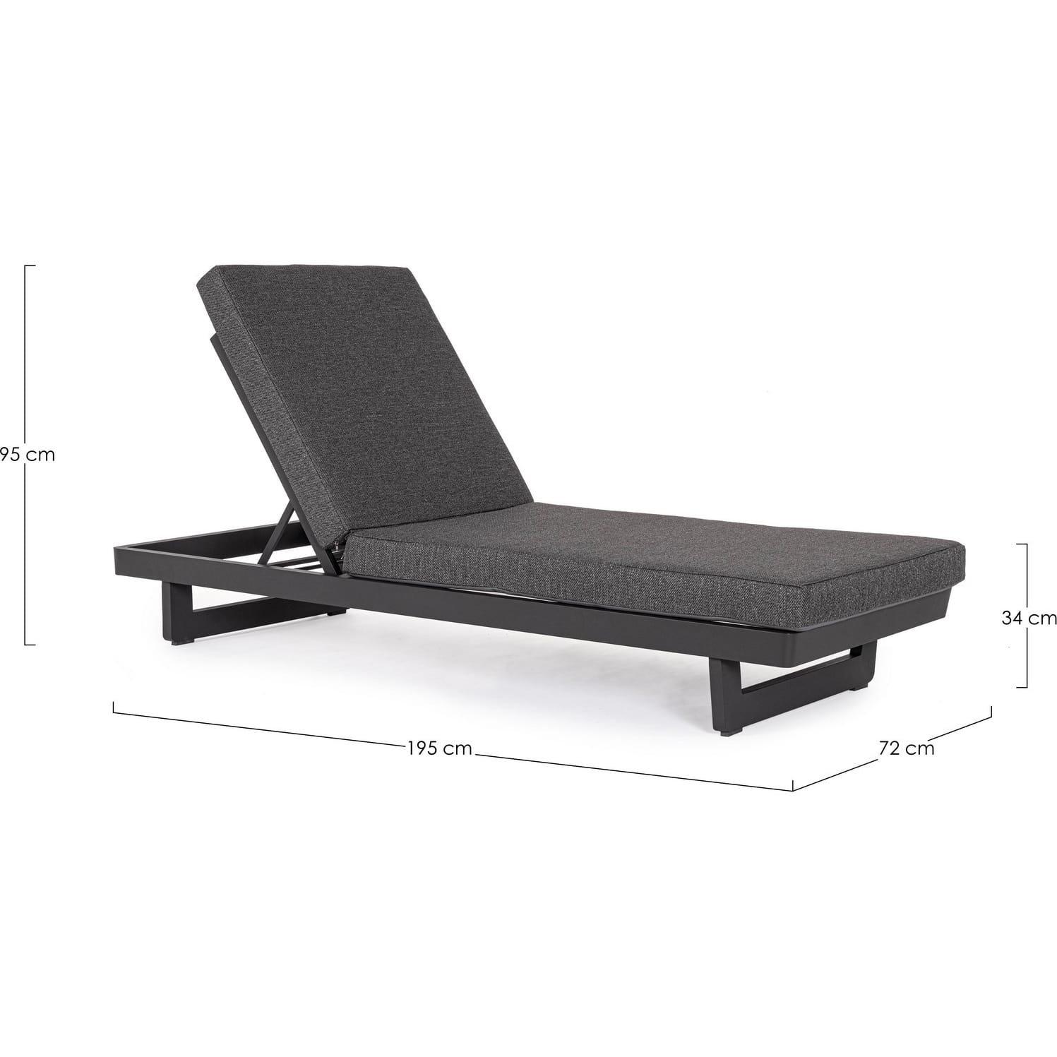 mutoni Jardin Chaise à bascule individuelle Infinity anthracite  