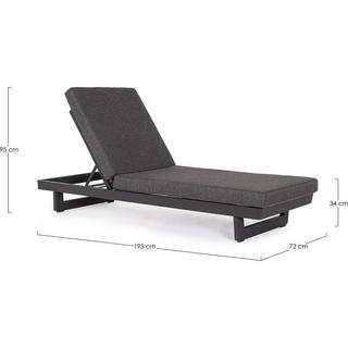 mutoni Jardin Chaise à bascule individuelle Infinity anthracite  