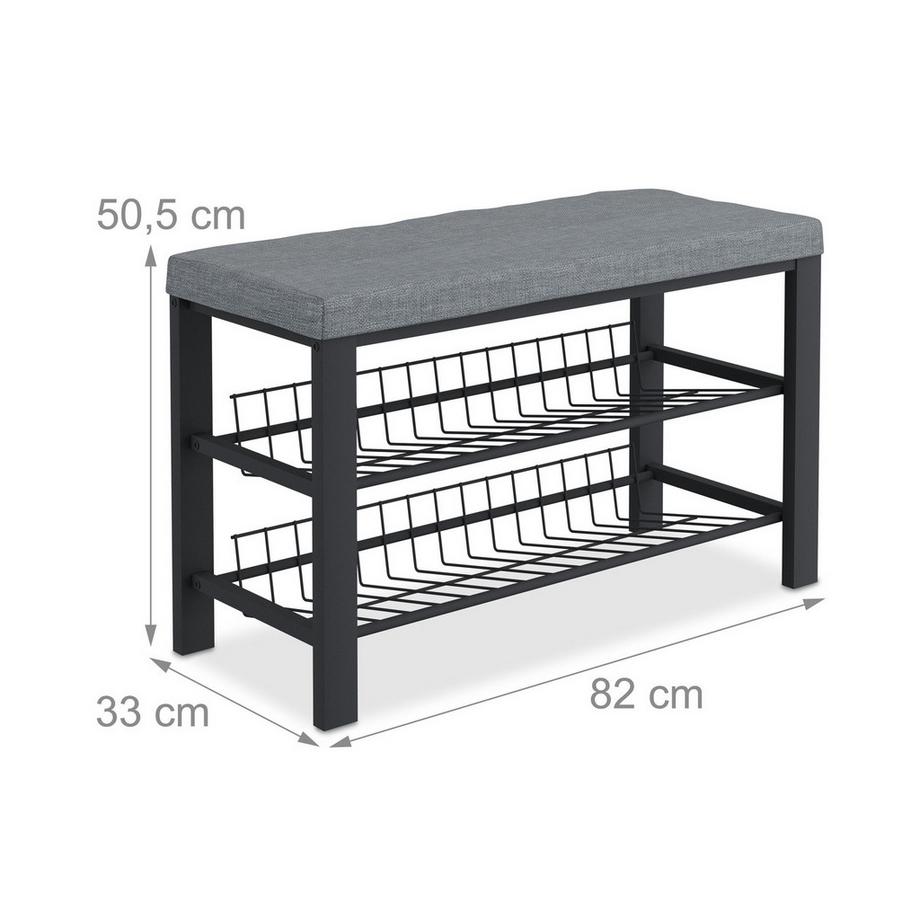 Northix Panca portascarpe con scarpiera  