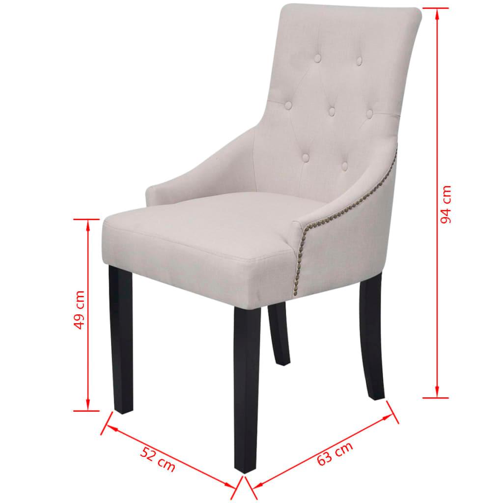 VidaXL Chaise de salle à manger tissu  