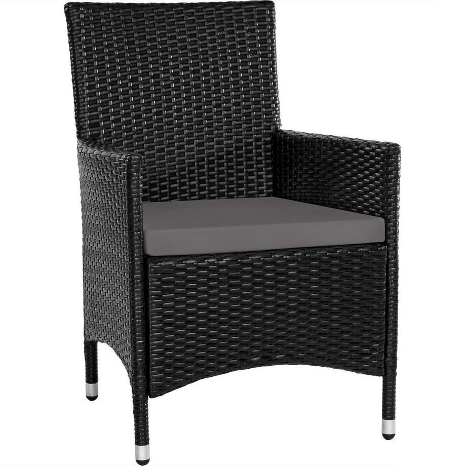Tectake Salottino in rattan  Menorca con telaio in alluminio  