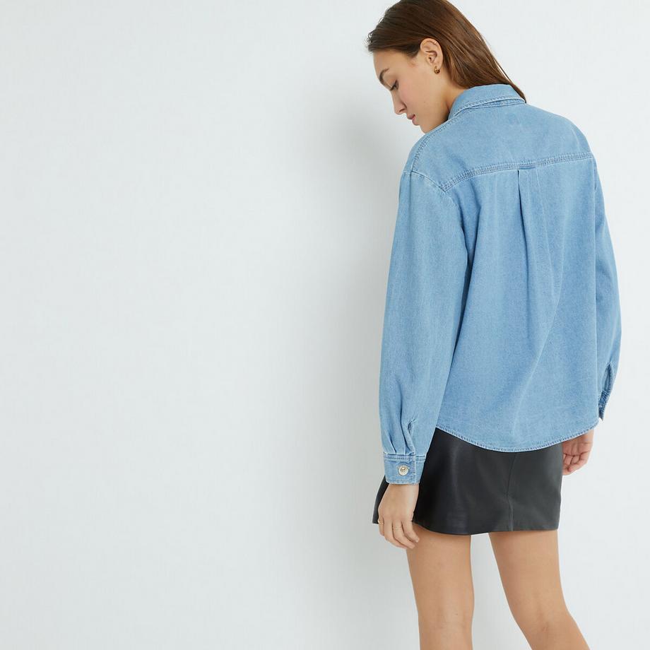 La Redoute Collections Langarm Regular Fit Jeanshemd  