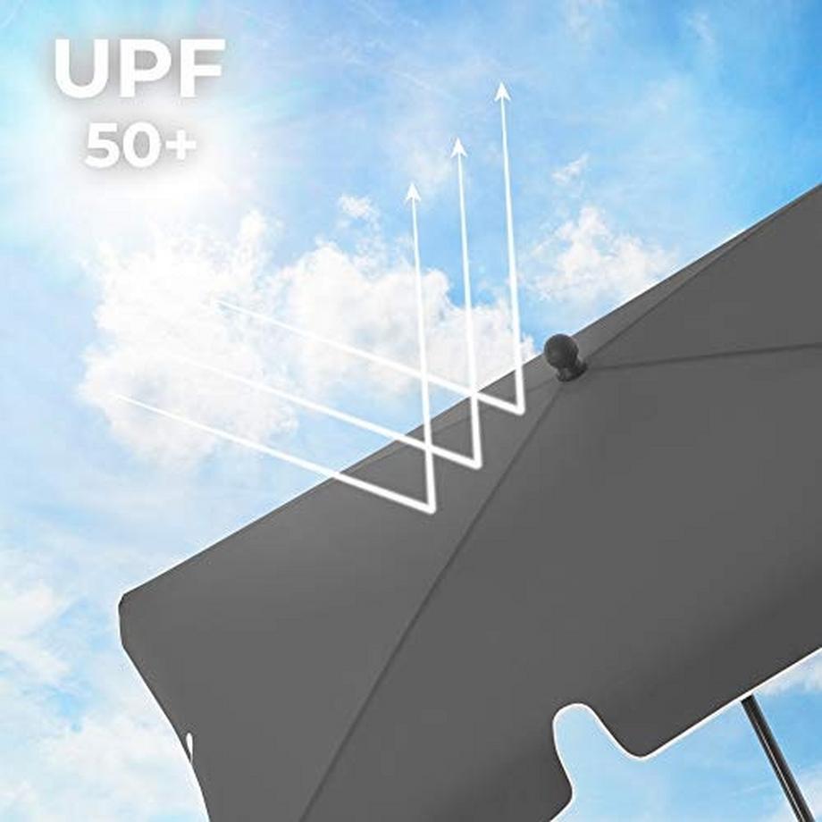 Pricenet Rechteckiger Balkon-Sonnenschirm mit UPF 50+ Sonnenschutz  