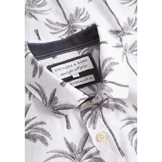 Colours & Sons Kurzarmhemd Palmen Print  