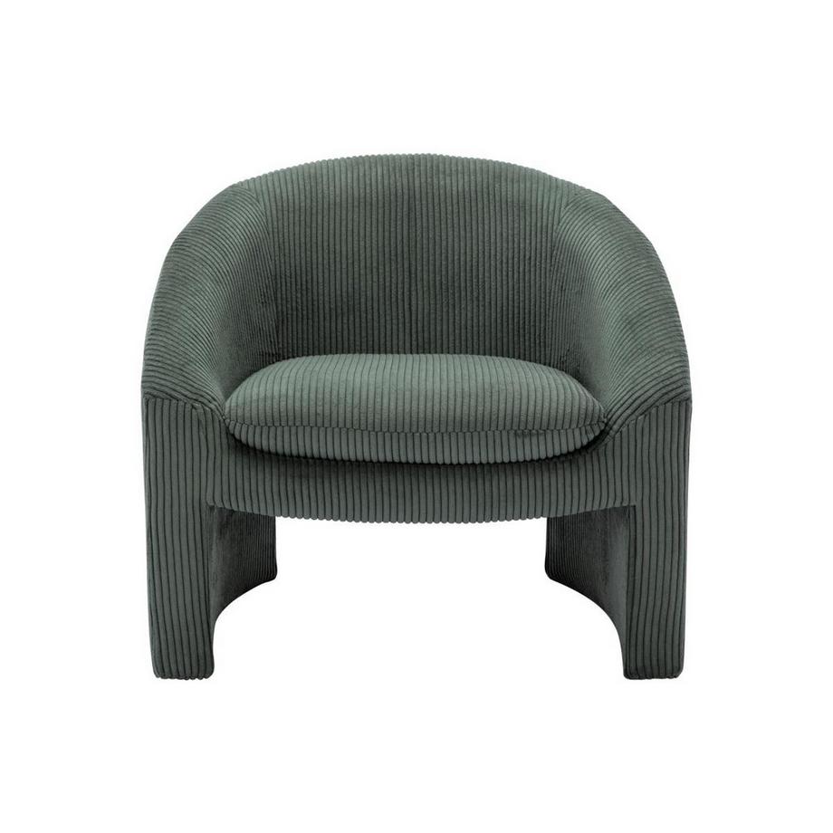 Vente-unique Poltrona in Velluto a coste Verde - OSSANA  