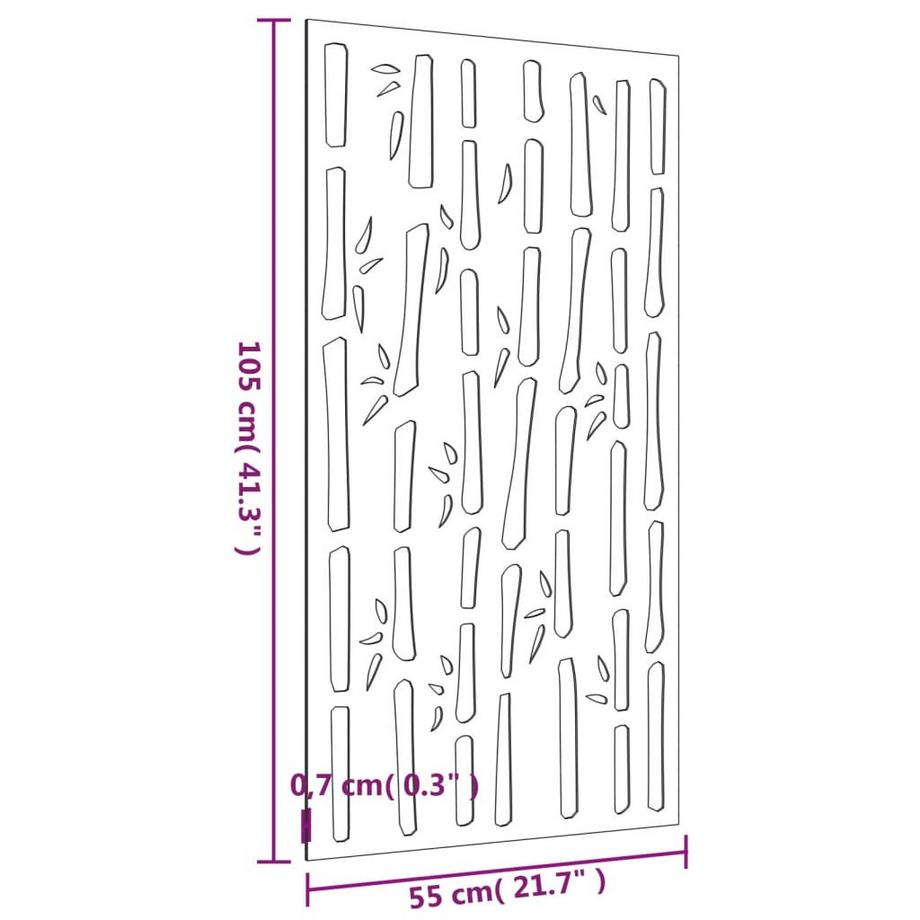 VidaXL Décoration murale de jardin acier  