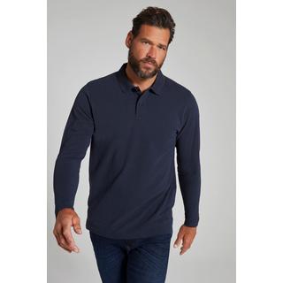 JP1880  Maglia basic in piqué con maniche lunghe e colletto polo, fino alla tg. 8XL 