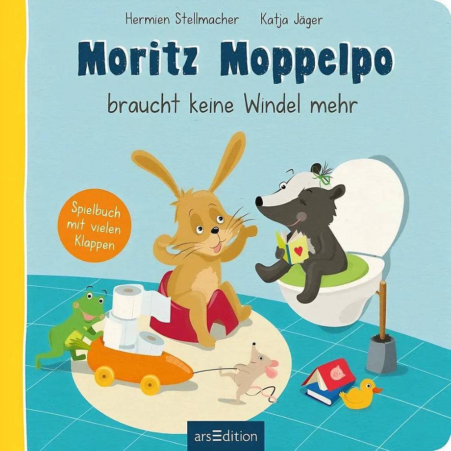 Moritz Moppelpo braucht keine Windel mehr Stellmacher, Hermien; Jäger, Katja (Illustrationen) Copertina rigida 