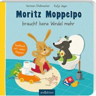 Moritz Moppelpo braucht keine Windel mehr Stellmacher, Hermien; Jäger, Katja (Illustrationen) Copertina rigida 