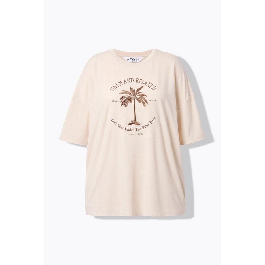 Studio Untold T-shirt oversize con ricamo palme  