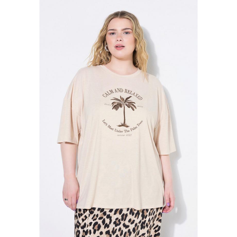 Studio Untold T-shirt oversize con ricamo palme  