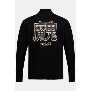 Sthuge FLEXLASTIC Cardigan Collo Alto Motivo sul Retro  