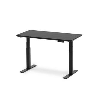 Oakywood Standing Desk Table en bois avec réglage de la hauteur - en bois massif - Noir / 140x70 / Noir  