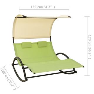 VidaXL Chaise longue acier  