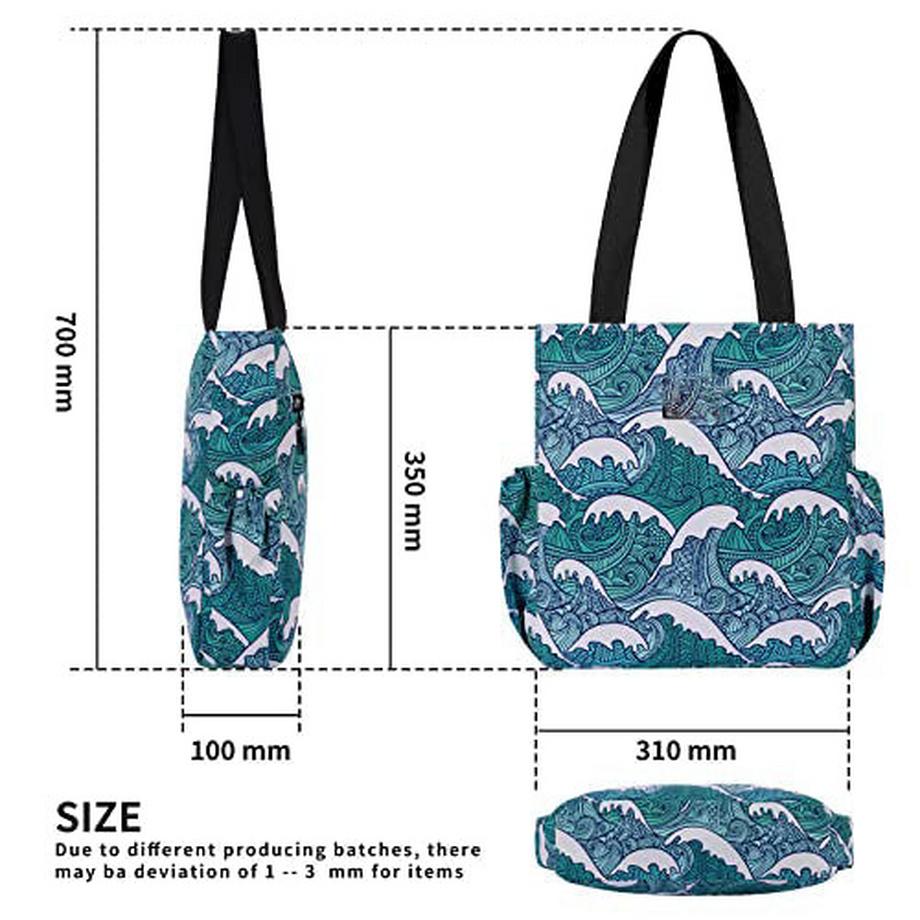 Only-bags.store Sac à Main Mode Fermeture Éclair Sac à Bandoulière Décontracté Grand Sac Cabas  