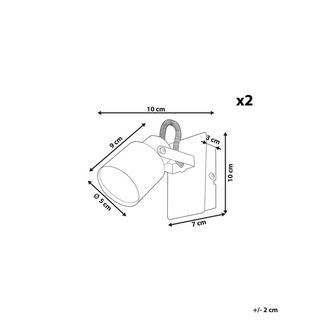 Beliani Applique en Ferro Moderno BONTE  