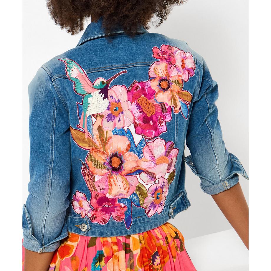 Joe Browns Jeansjacke mit Applikationen und Stickerei  