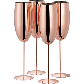 Edelstahl Sektgläser Rosegold 4er-Set