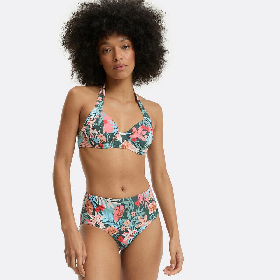 La Redoute Collections Slip Bikini Vita Alta Stampa Floreale  