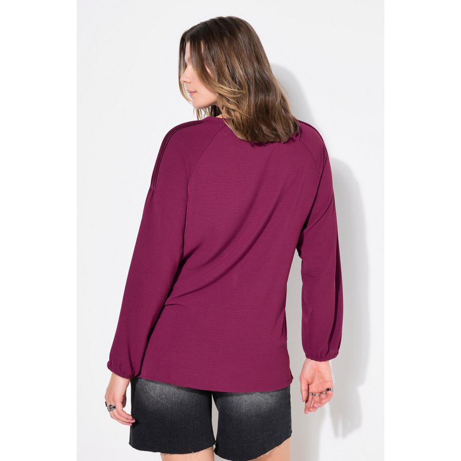 Studio Untold Tunica Crêpe Taglio Svasato Maniche 3/4 a Sbuffo  