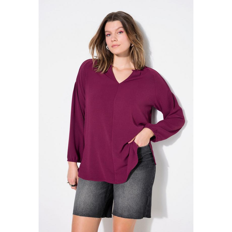 Studio Untold Tunica Crêpe Taglio Svasato Maniche 3/4 a Sbuffo  