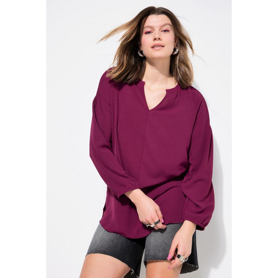 Studio Untold Tunica Crêpe Taglio Svasato Maniche 3/4 a Sbuffo  