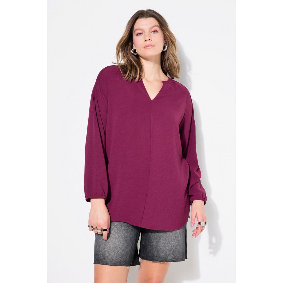 Studio Untold Tunica Crêpe Taglio Svasato Maniche 3/4 a Sbuffo  