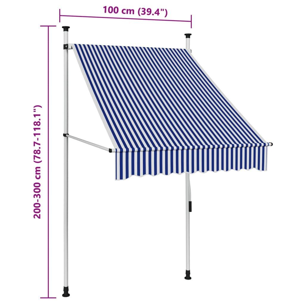 VidaXL Auvent rétractable tissu  