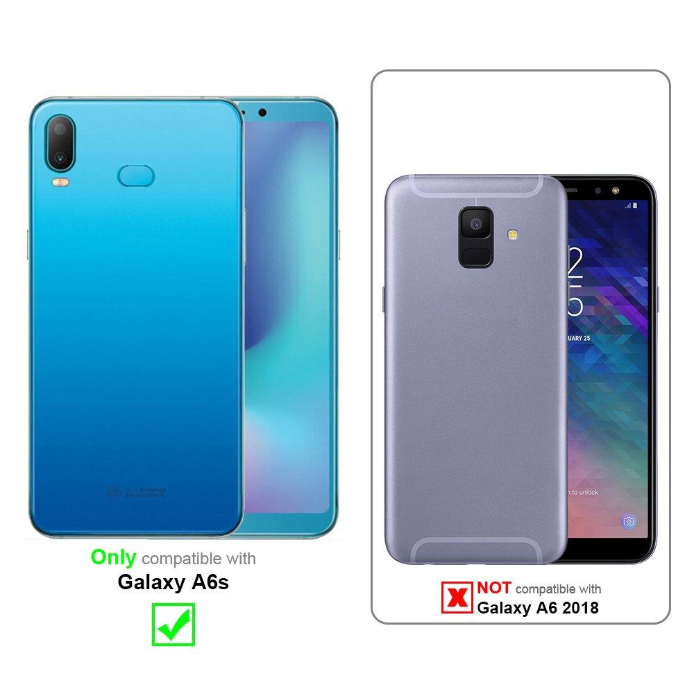 Cadorabo  Housse compatible avec Samsung Galaxy A6s - Coque de protection avec fermeture magnétique, fonction de support et compartiment pour carte 