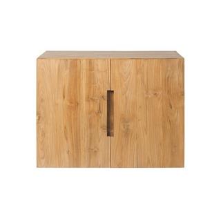 Vente-unique Mobile sotto lavabo sospeso 80 cm in Teak chiaro - SAWAN  