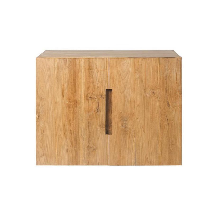 Mobile sotto lavabo sospeso 80 cm in Teak chiaro - SAWAN