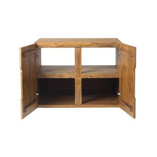 Vente-unique Mobile sotto lavabo sospeso 80 cm in Teak chiaro - SAWAN  