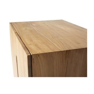 Vente-unique Mobile sotto lavabo sospeso 80 cm in Teak chiaro - SAWAN  