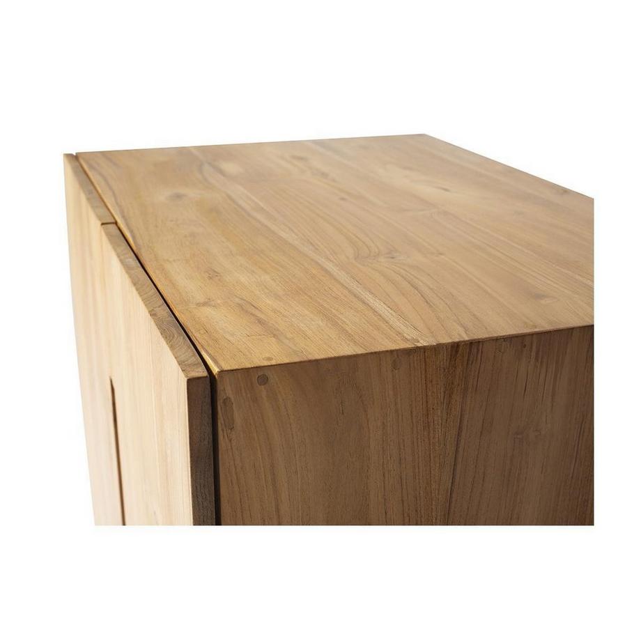 Vente-unique Mobile sotto lavabo sospeso 80 cm in Teak chiaro - SAWAN  