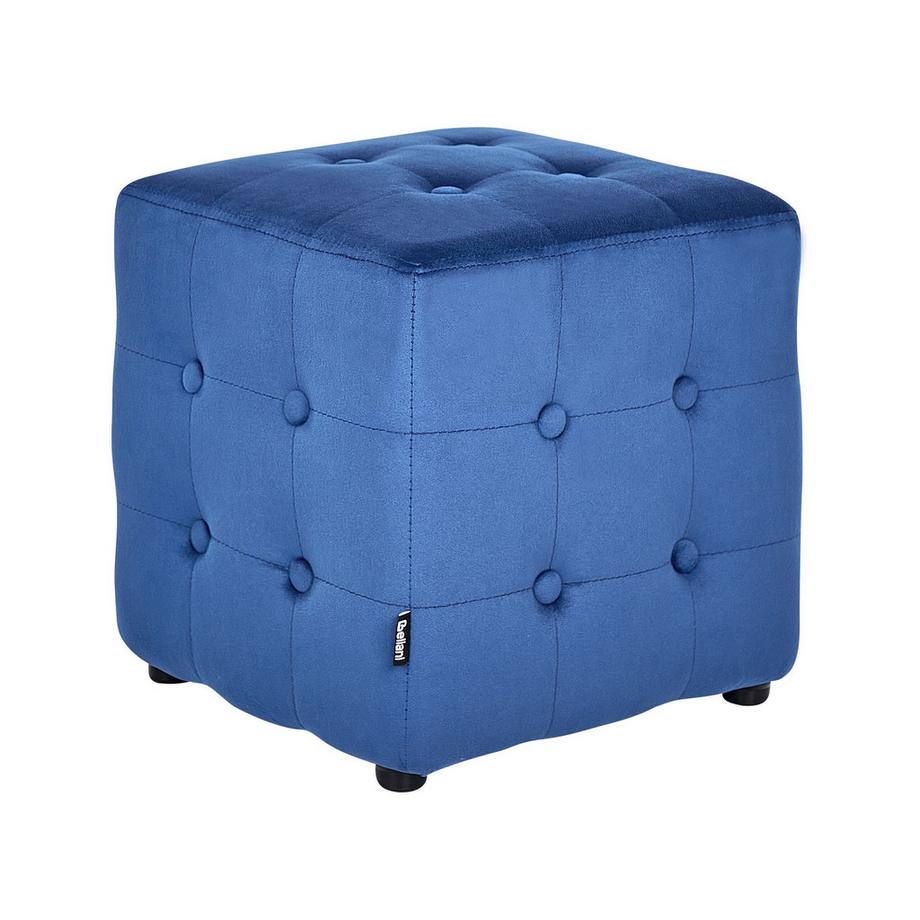 Beliani Pouf en Velours Rétro WISCONSIN  