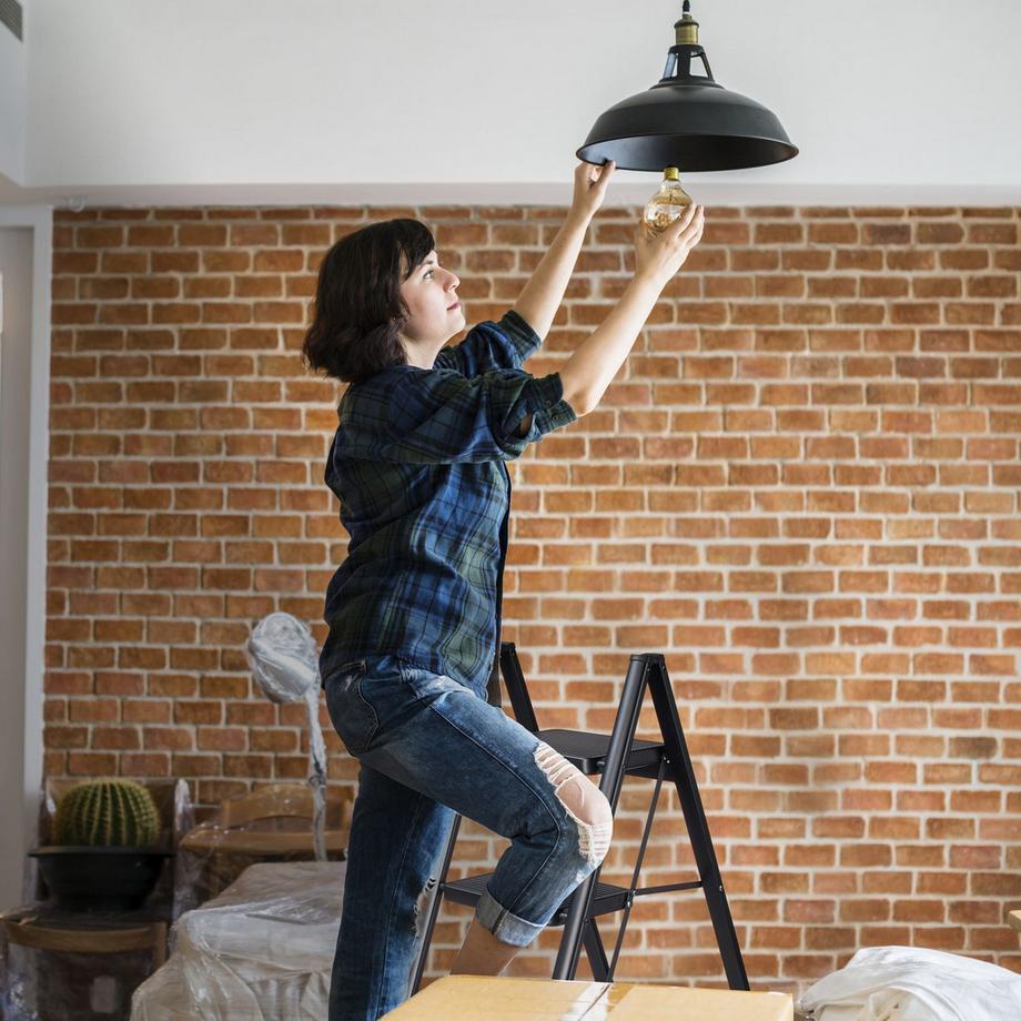 Northix  Klappbare Trittleiter aus Stahl 