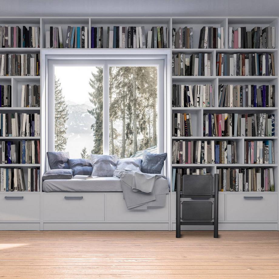 Northix  Klappbare Trittleiter aus Stahl 