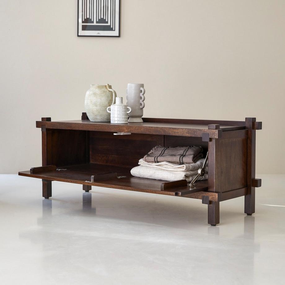 Tikamoon Meuble TV en manguier massif 120 cm Arko  