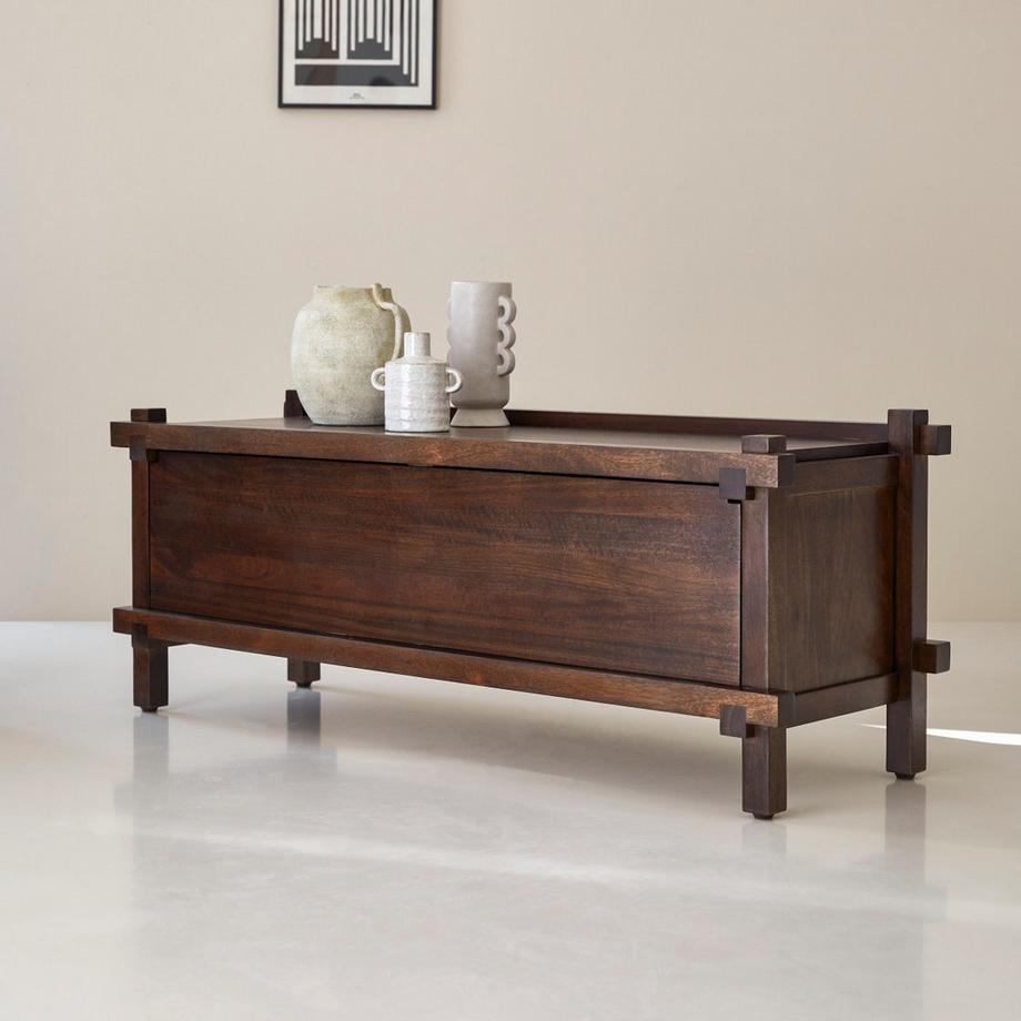 Tikamoon Meuble TV en manguier massif 120 cm Arko  